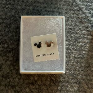 Sterling Silver Stud Squirrel Earrings